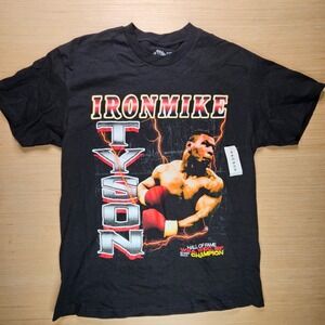 Iron Mike Tyson Boxing Graphic T Shirt L Black Hall of Fame Champion Pacsun NEW